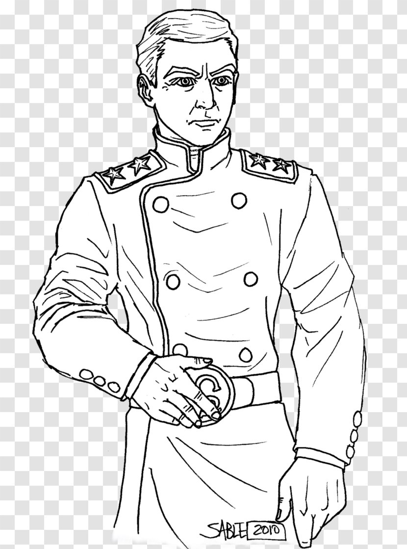 Soldier Drawing Military Uniform Line Art Sketch - Frame Transparent PNG