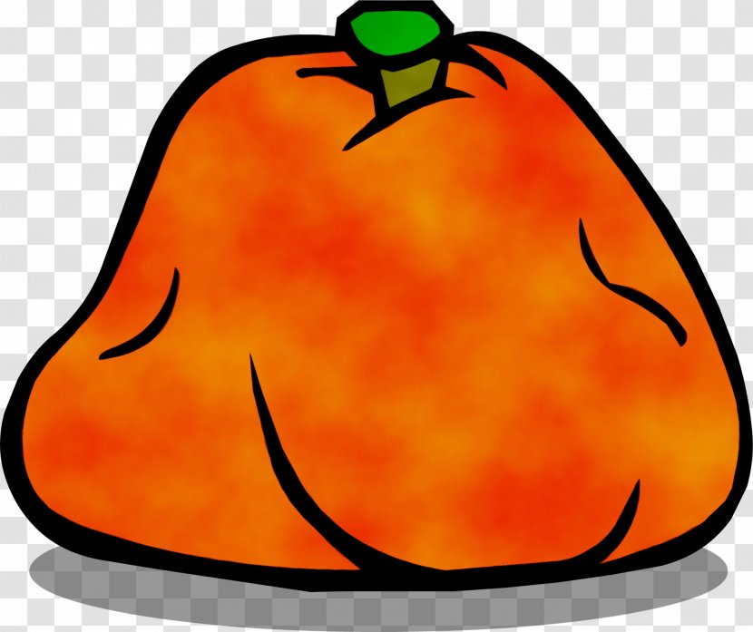 Orange - Wet Ink - Pear Jackolantern Transparent PNG