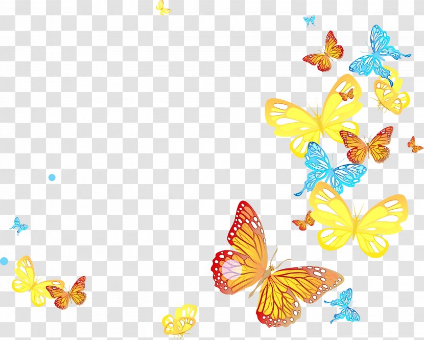 Watercolor Butterfly Background - Meter - Animal Figure Insect Transparent PNG