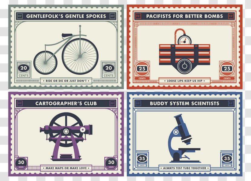 Paper Penny Black Postage Stamp Design - Vintage Stamps Transparent PNG