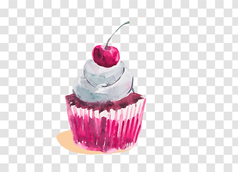 Cupcake Bakery Logo - Vector Cherry Cake Transparent PNG