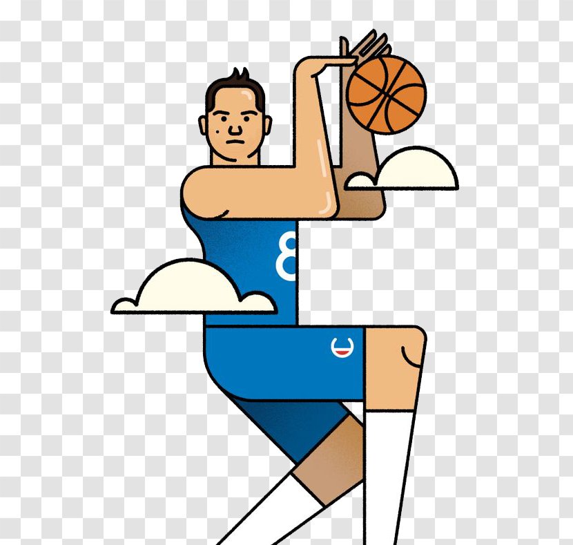 Gaydar Stereotype Psychology Clip Art - Cartoon - Playing Basketball Man Wearing A Blue Shirt Transparent PNG