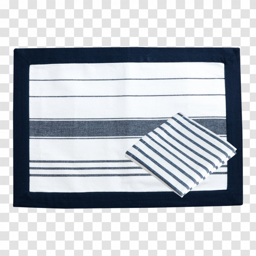 Cloth Napkins Tablecloth Place Mats Tableware Blue - White - Napkin Transparent PNG