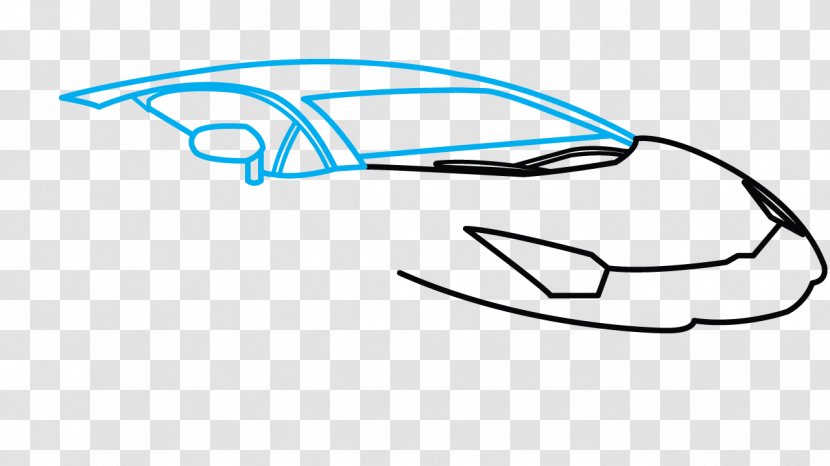 Lamborghini Gallardo Sports Car Centenario - Line Art - Aventador Transparent PNG