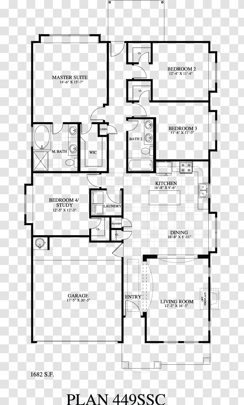 Saratoga Homes Floor Plan Killeen Building - Paper - Austin Transparent PNG