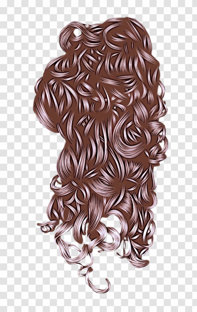Hair Hairstyle Brown Long Wig - Coloring - Lace Artificial Integrations Transparent PNG