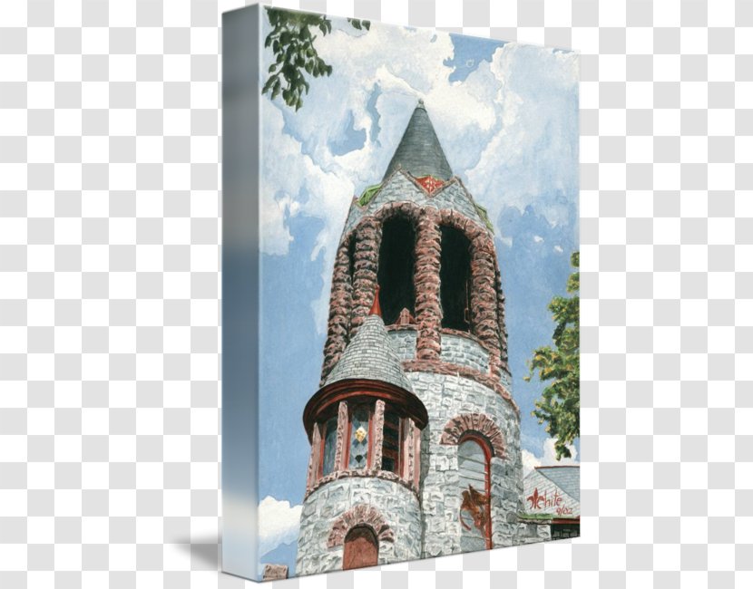 Steeple Bell Tower Church - Watercolor Painting Transparent PNG
