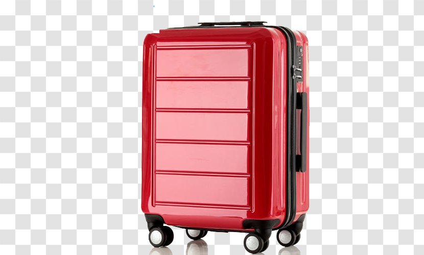 Suitcase Trolley Baggage Cart - High-grade Red Transparent PNG