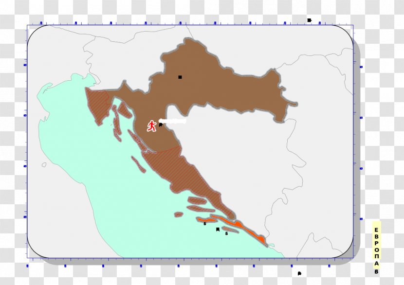 Vector Map Croatia - Ecoregion Transparent PNG