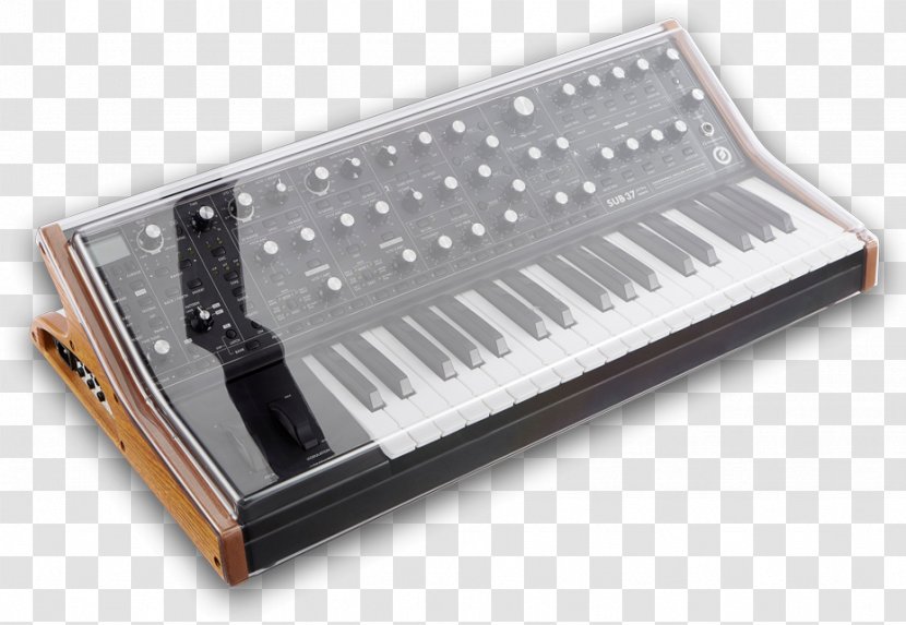 Moog Sub 37 Little Phatty Decksaver SUB-37 & Cover Sound Synthesizers Subsequent Analog Synthesizer - Musical Instruments Transparent PNG
