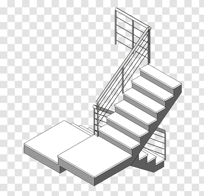 Handrail Stairs Autodesk Revit Bed Frame - Rail Transport Transparent PNG