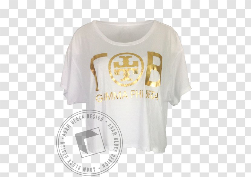 Printed T-shirt Clothing Sorority Recruitment - Tshirt - Gold Foil Transparent PNG