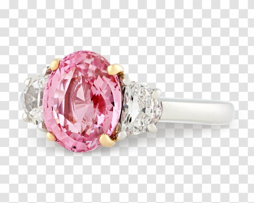 Sapphire Jewellery Gemstone Ring Padparadscha - Engagement Transparent PNG