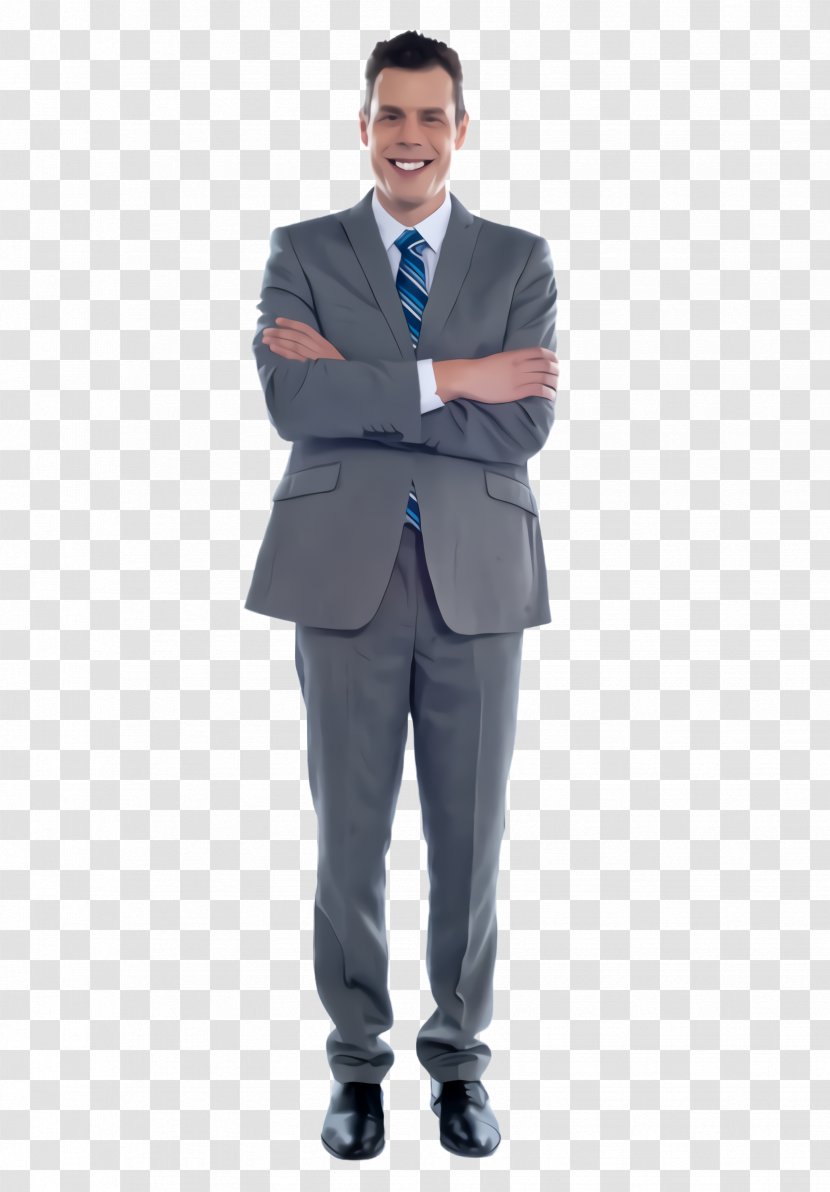 Suit Clothing Standing Blue Blazer - Outerwear - Jacket Male Transparent PNG