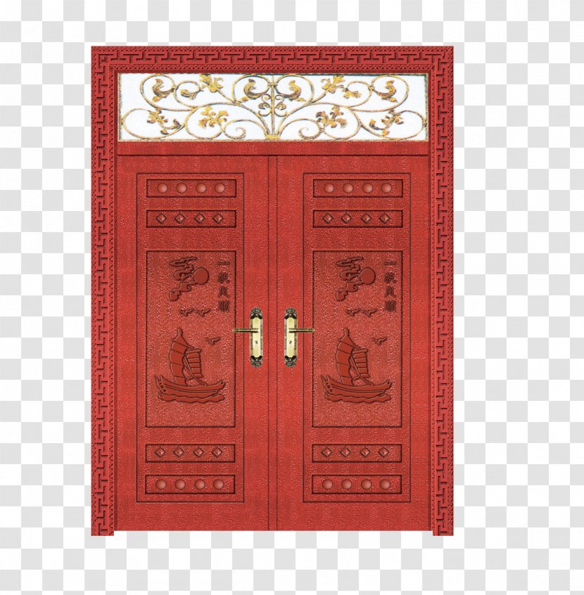 China Door - Gate - Carved Sailing Palace Material Transparent PNG