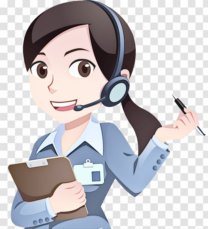 Cartoon Call Centre Job Employment Health Care Provider - Whitecollar Worker Secretary Transparent PNG