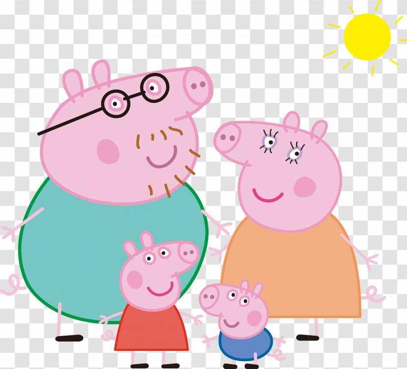 Daddy Pig Mummy Domestic Television Show Family - Peppa - Vector A Transparent PNG