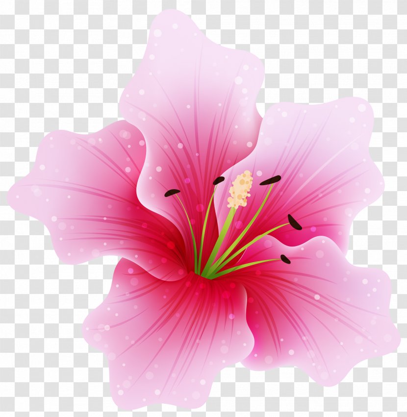 Pink Flowers Clip Art - Massage Flower Cliparts Transparent PNG