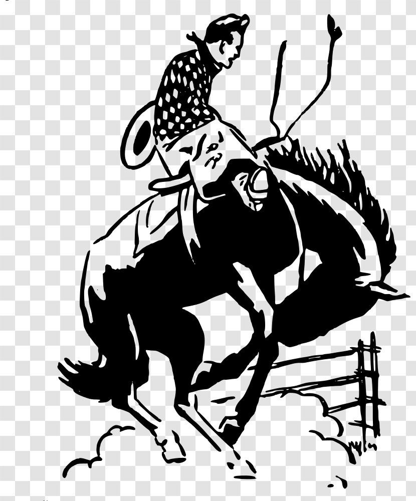 Rodeo Bucking Cowboy Clip Art - Equestrian - Denver Broncos Transparent PNG