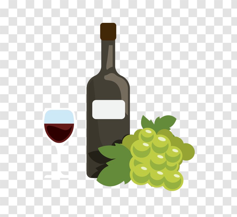 Red Wine Common Grape Vine - White - Vector Gourmet Transparent PNG