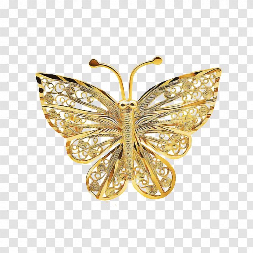 Butterfly Moths And Butterflies Insect Brooch Pollinator - Wing Metal Transparent PNG