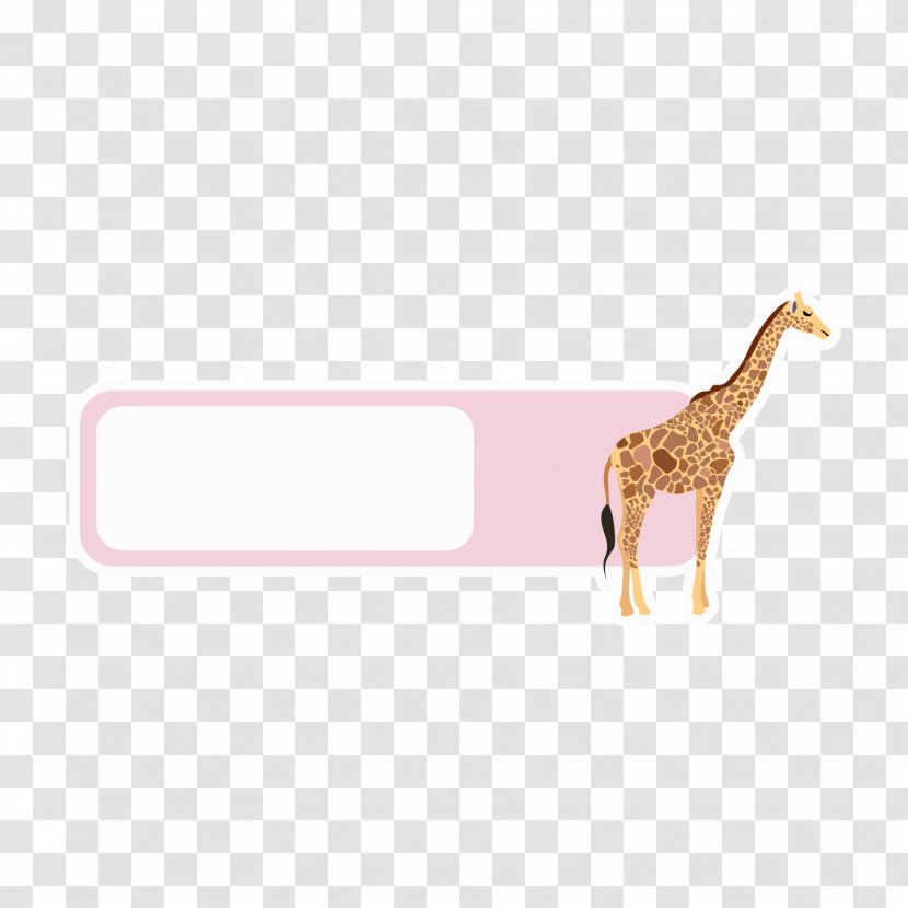 Giraffe Animal Clip Art - Library - Pink Language Box Transparent PNG