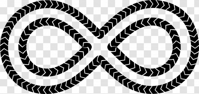Infinity Symbol Graphic Design - Black And White Transparent PNG