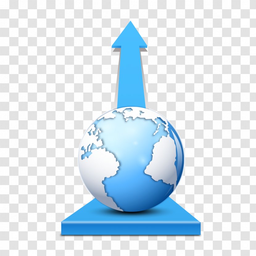 Earth Arrow Arah Icon - World Wide Web - Blue Direction Transparent PNG