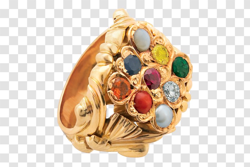 Navaratna Ring Jewellery Gemstone Birthstone Transparent PNG