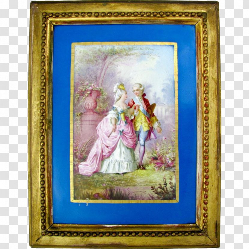 Work Of Art Painting Picture Frames Museum - Hand-painted Couple Transparent PNG