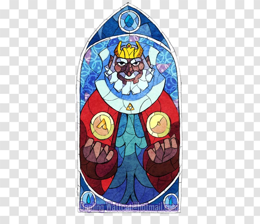 Stained Glass Cartoon Fiction - Material - King Of Hyrule Transparent PNG