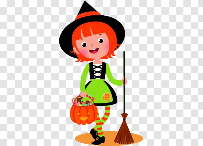 Halloween Costume Boszorkxe1ny Royalty-free - Witchcraft - The Little Witch With Pumpkin Lantern On Cartoon Transparent PNG