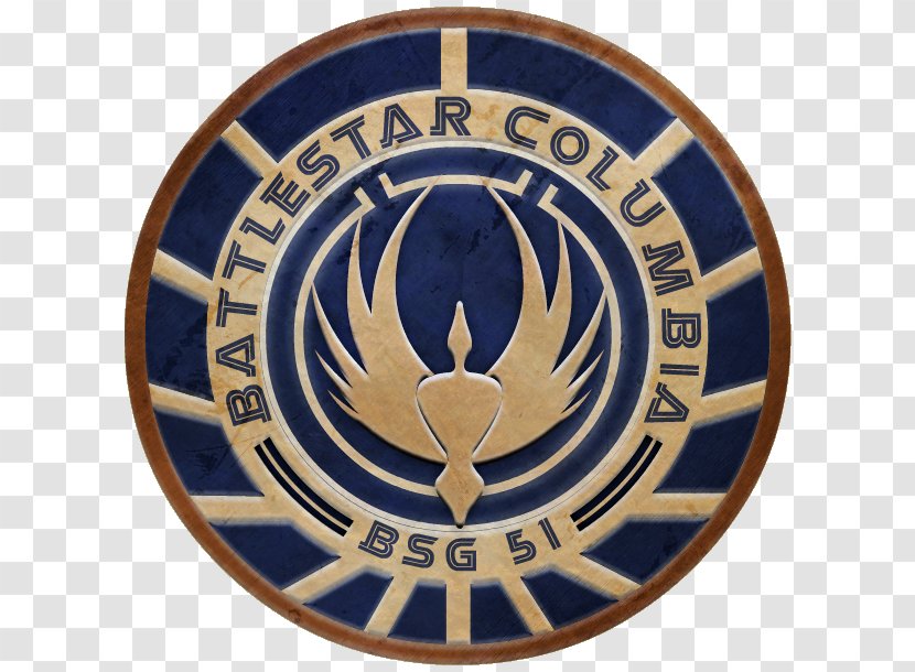 Gaius Baltar Battlestar Galactica Cylon Kara Thrace - Columbia Emblem Transparent PNG