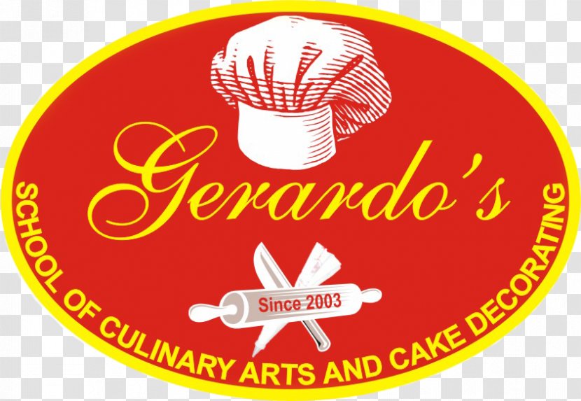 Gerardo's School Of Culinary Arts Cooking Cake Decorating - Text Transparent PNG