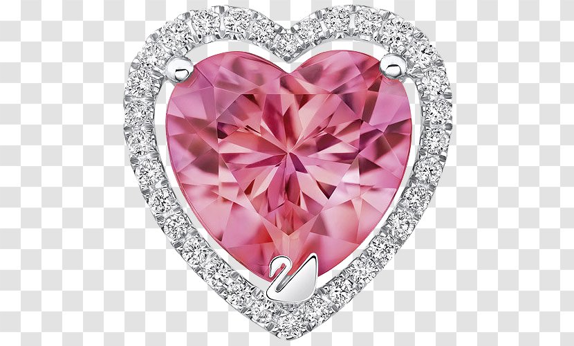 Pendant Jewellery Swarovski AG Gemstone - Heart Transparent PNG