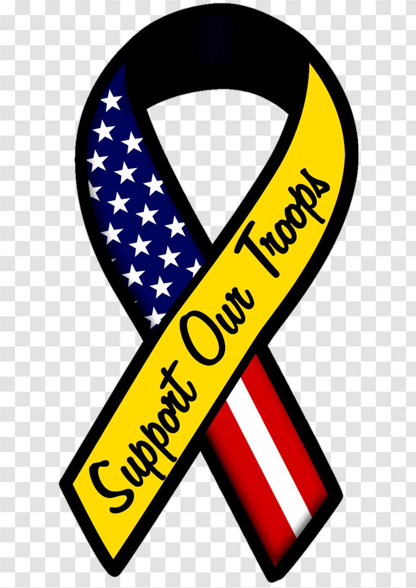 Clip Art Support Our Troops Image Vector Graphics - Reel - Yellow Ribbon Transparent PNG