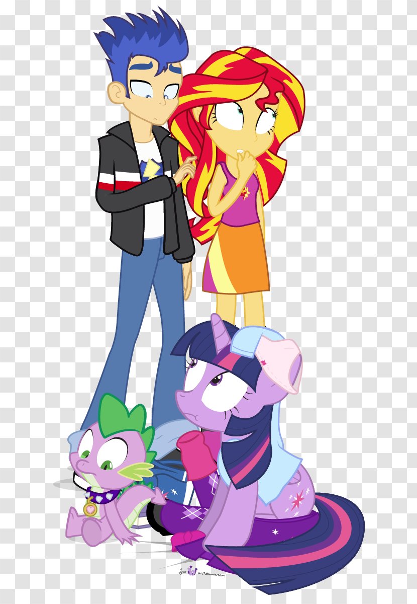 Sunset Shimmer Twilight Sparkle Spike Flash Sentry Rarity - Watercolor - Equestria Girls Rainbow Rocks Transformation Transparent PNG