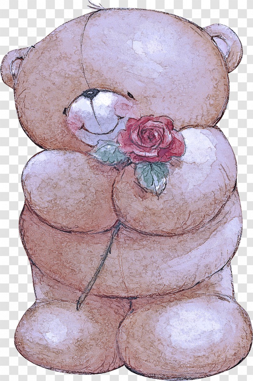 Teddy Bear - Drawing - Flower Transparent PNG