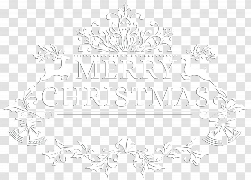 Paper Black And White Pattern - Symmetry - Merry Christmas Transparent Clip Art Image Transparent PNG
