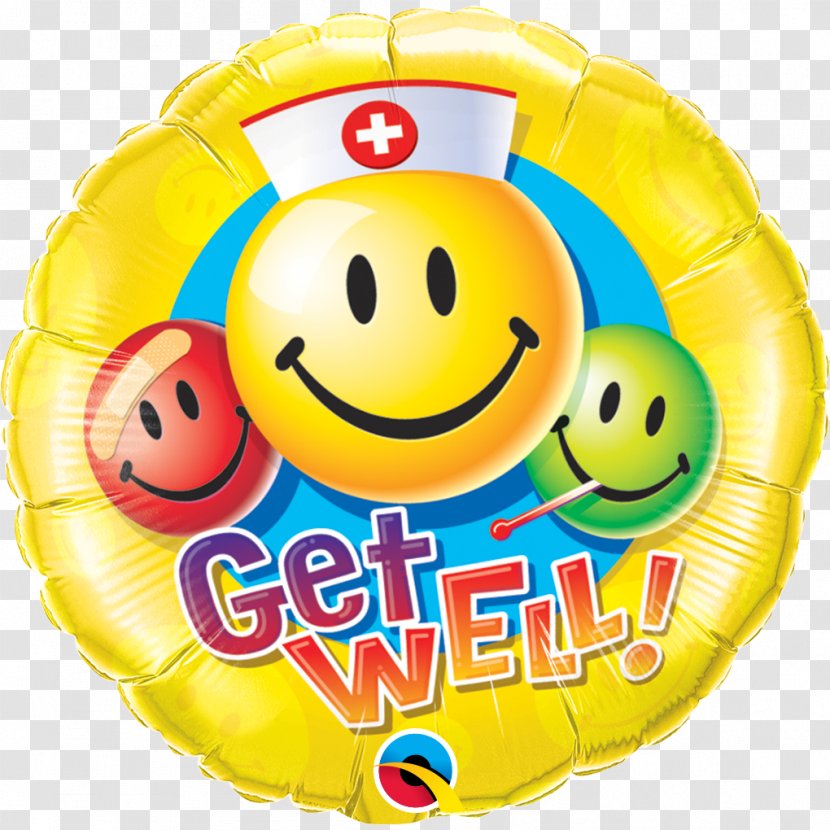 Smiley Mylar Balloon Emoticon BoPET - Happiness - Get Well Soon Transparent PNG
