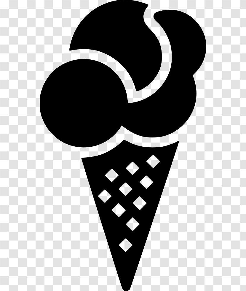 Ice Cream Sorbet Food - Monochrome Photography Transparent PNG