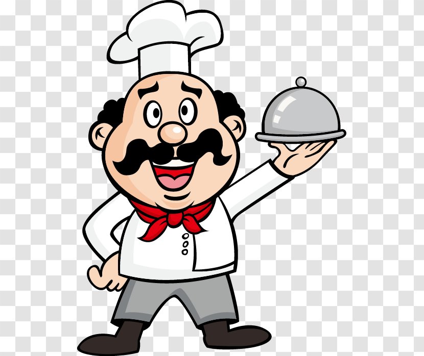 Cook Drawing Waiter Illustration - Male - Chef Dinner Plates Painted Mustache Transparent PNG