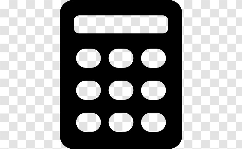 Rectangle Calculator Mobile Phone Accessories - Black And White - Drop Shipping Transparent PNG