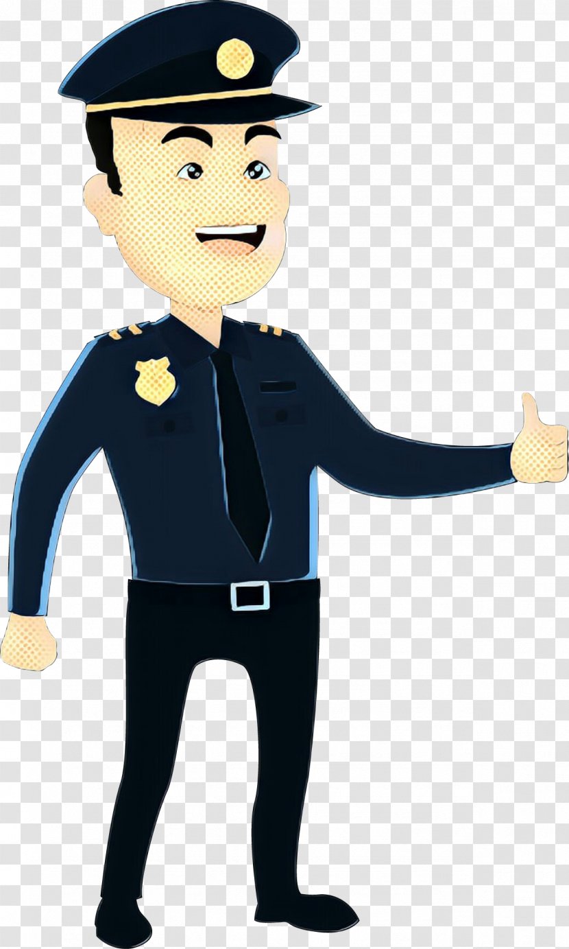 Cartoon Police Officer Official Clip Art - Retro - Gentleman Gesture Transparent PNG