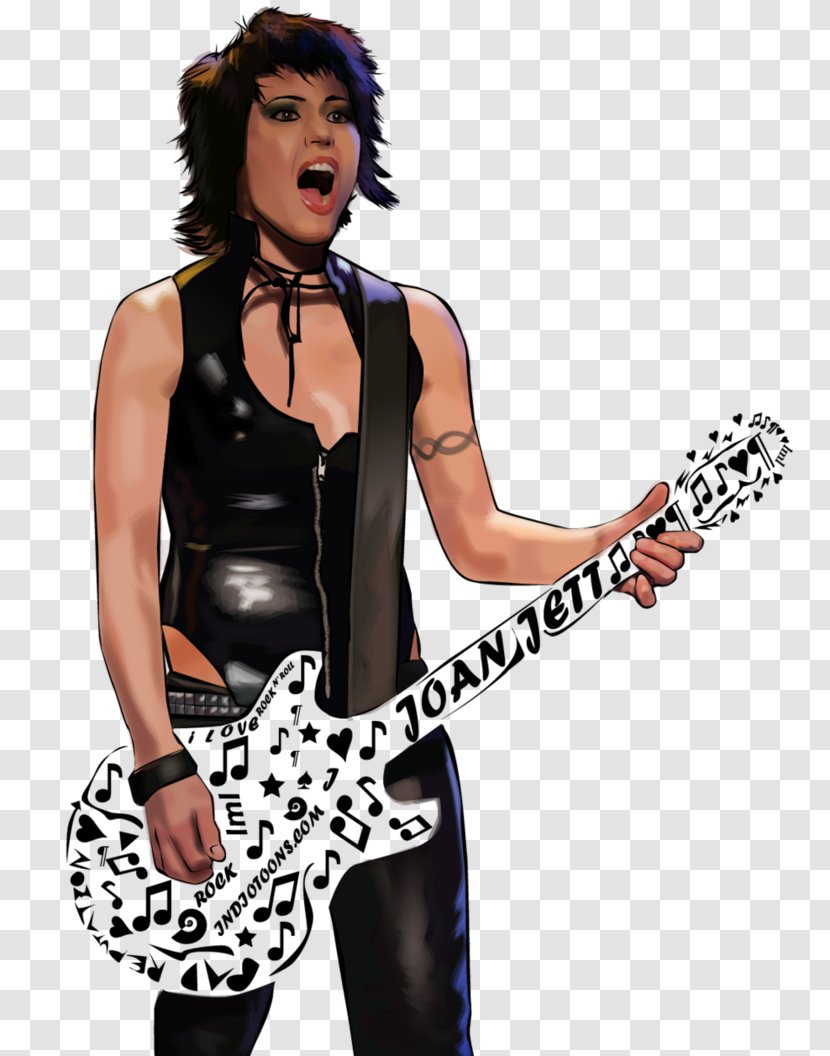 Joan Jett Electric Guitar Rock And Roll Hall Of Fame Guitarist Musician - Silhouette Transparent PNG