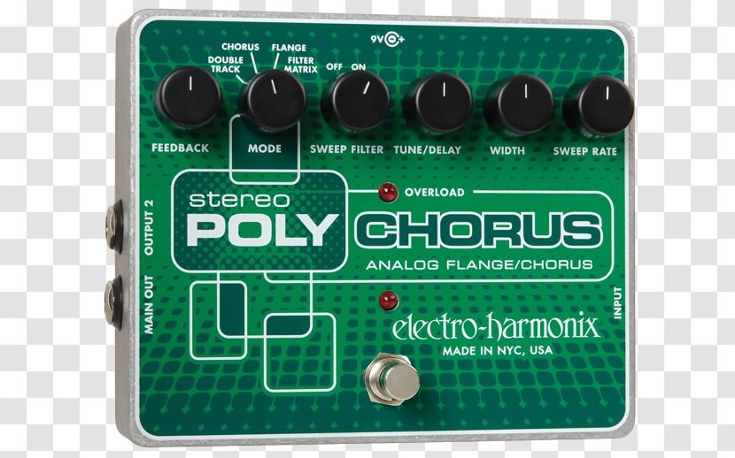 Chorus Effect Electro-Harmonix Effects Processors & Pedals Flanging Electric Guitar - Electronic Component Transparent PNG