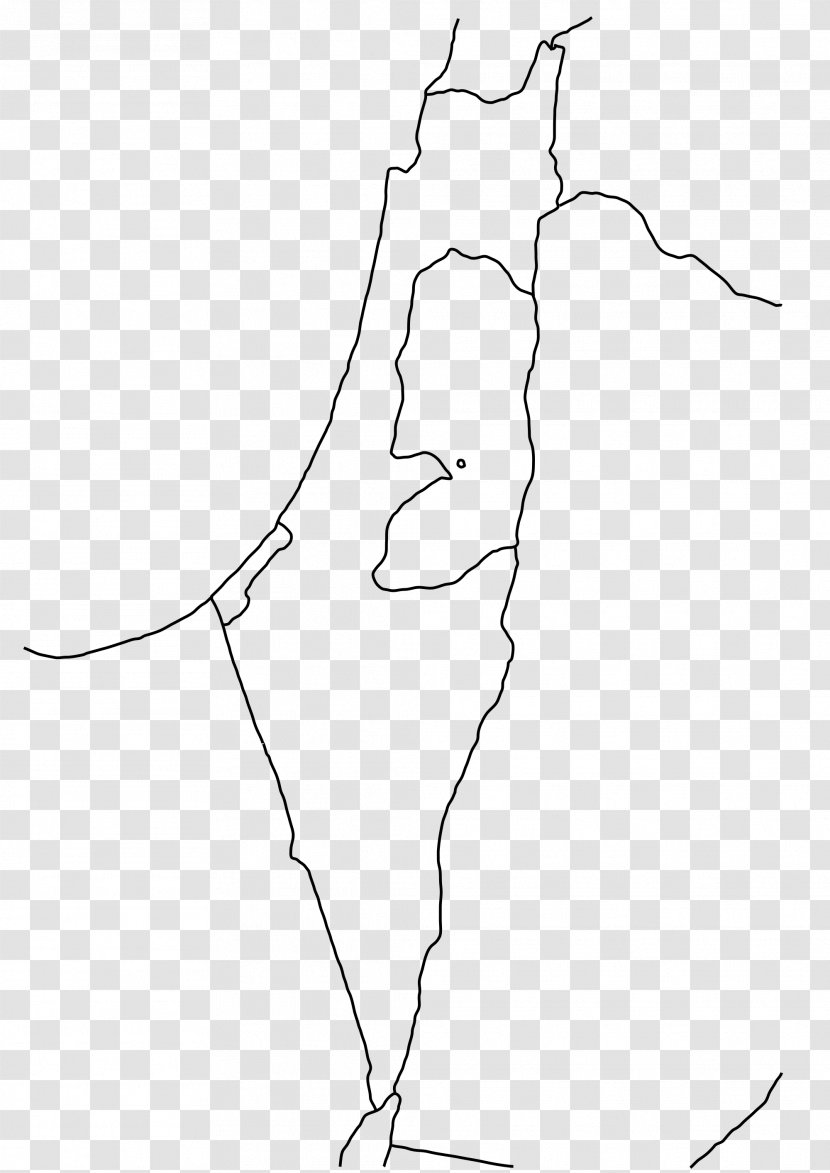 Blank Map Geography Israel Location - White Transparent PNG