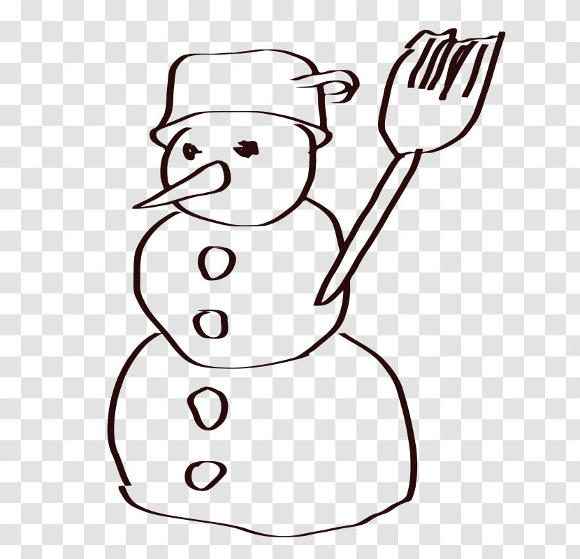 Snowman Clip Art - Cartoon - Sketch Transparent PNG
