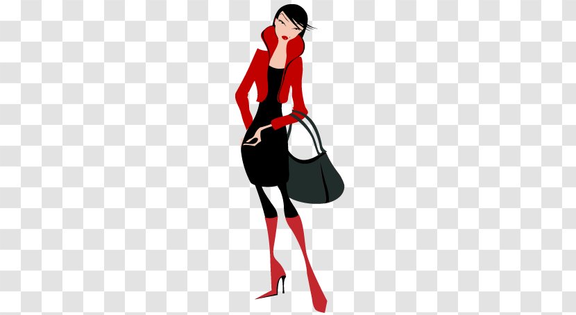 Download Illustration - Silhouette - Cartoon Painted Urban Women Transparent PNG