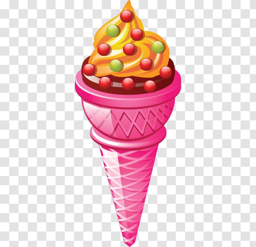 Ice Cream Cones Sundae Sorbet - Dondurma - Raspberry Cone Transparent PNG
